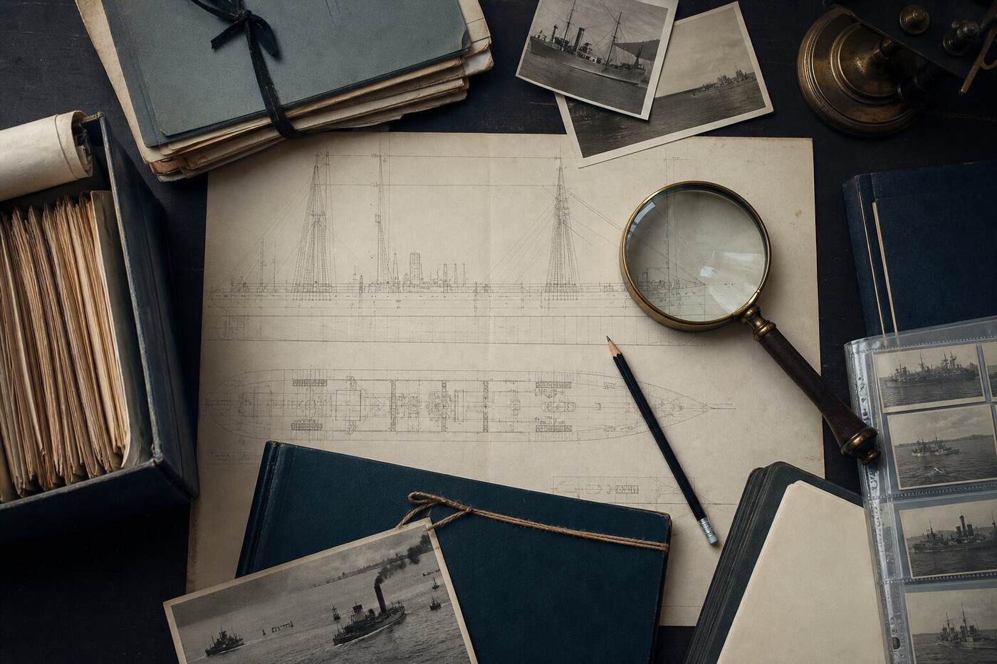 Research & Archives: Records, photographs, provenance and practical naval-history research.